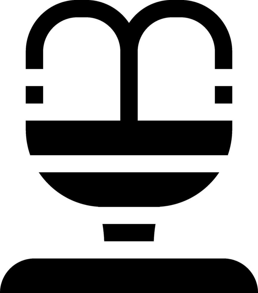 A black and white icon of a microphone vector