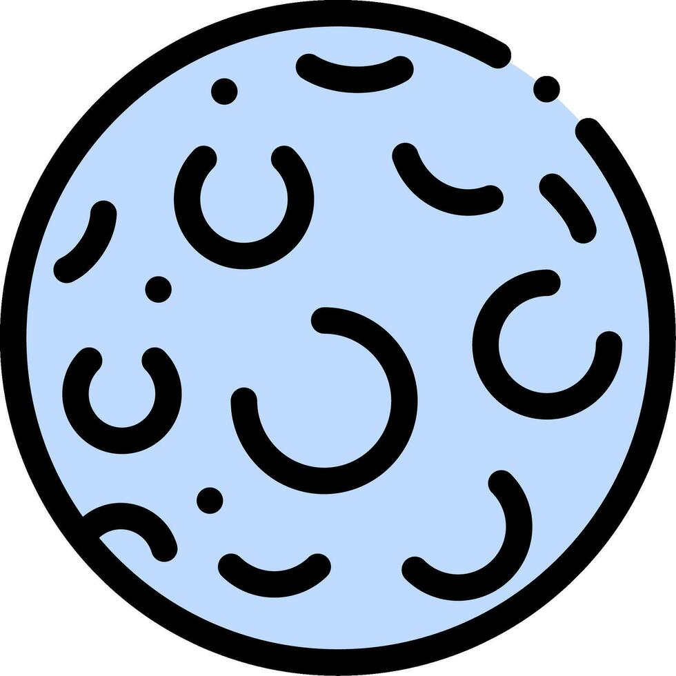 A blue moon with circles around it vector