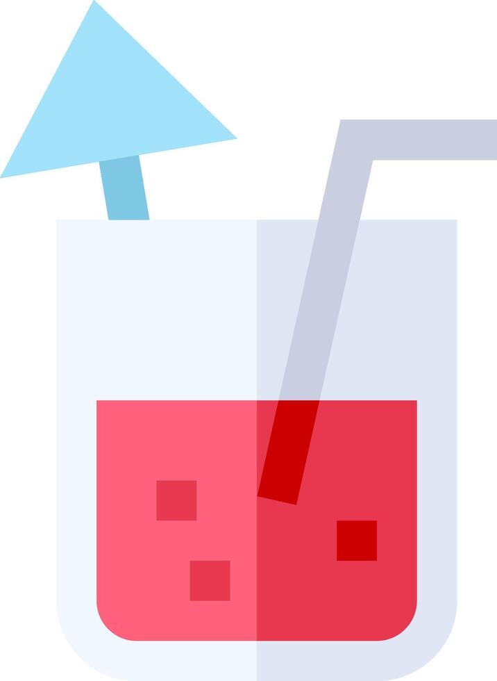 A drink with a straw and a blue arrow vector