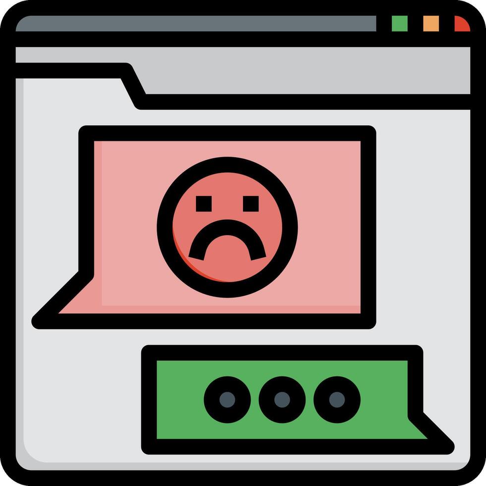 A computer screen with a smiley face and a message vector
