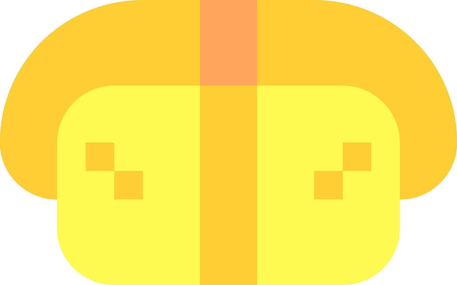 A yellow mushroom icon on a white background vector