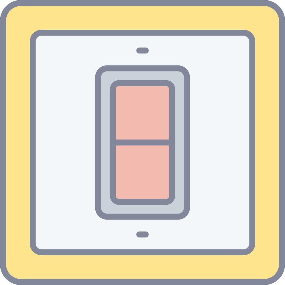 A light switch with a button on it vector