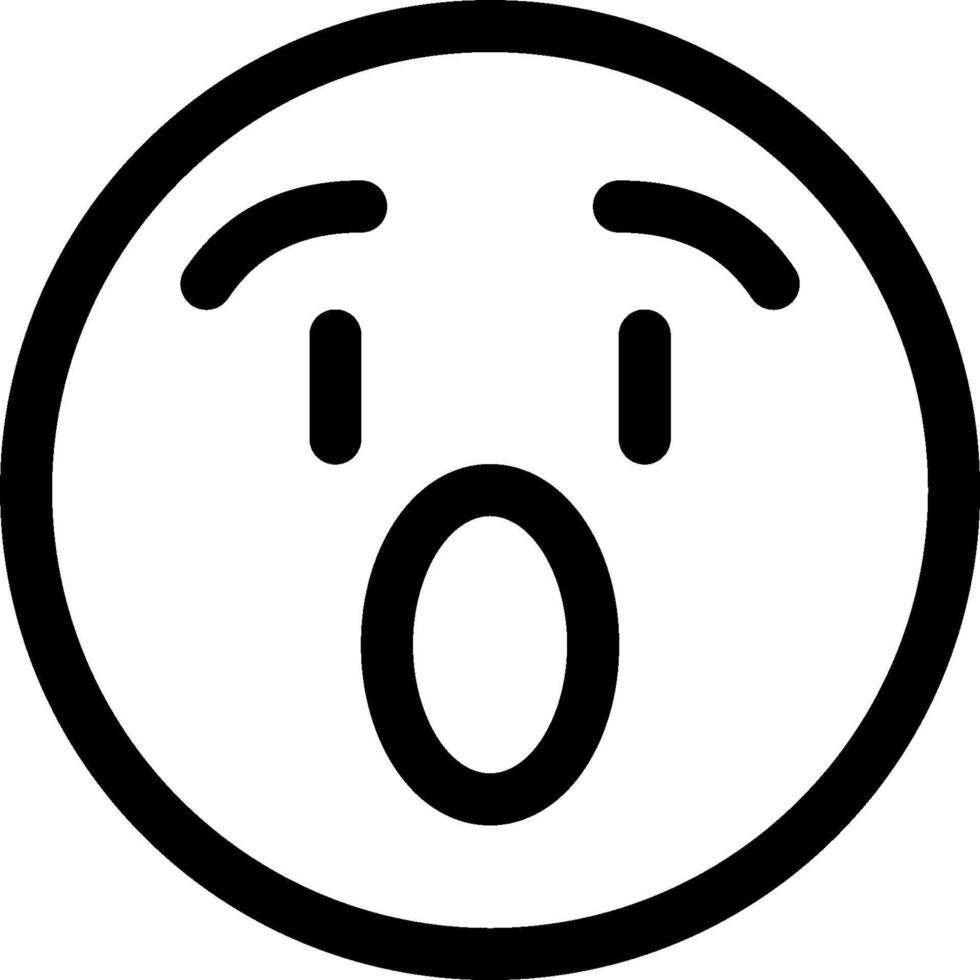 A black and white image of a face with an open mouth vector