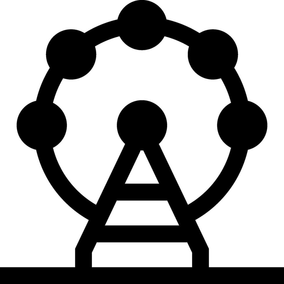 Ferris wheel icon vector