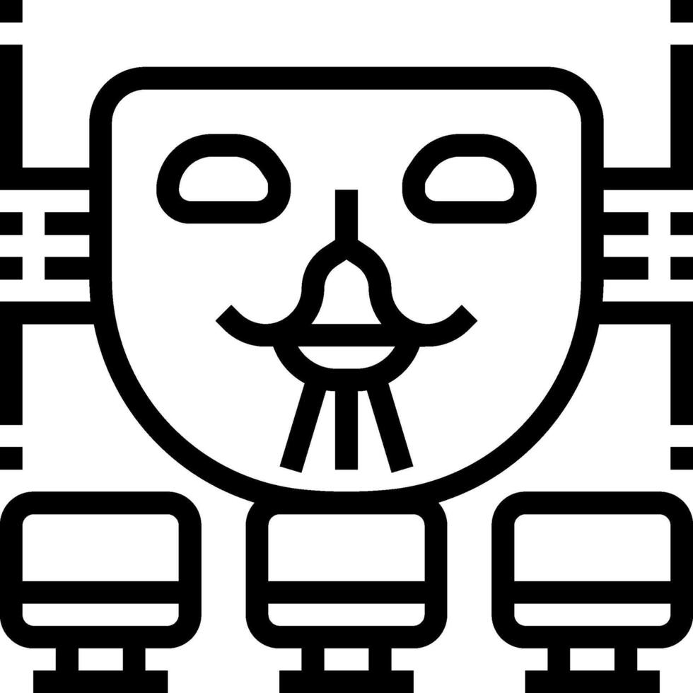 An image of a mask with a face and a face vector