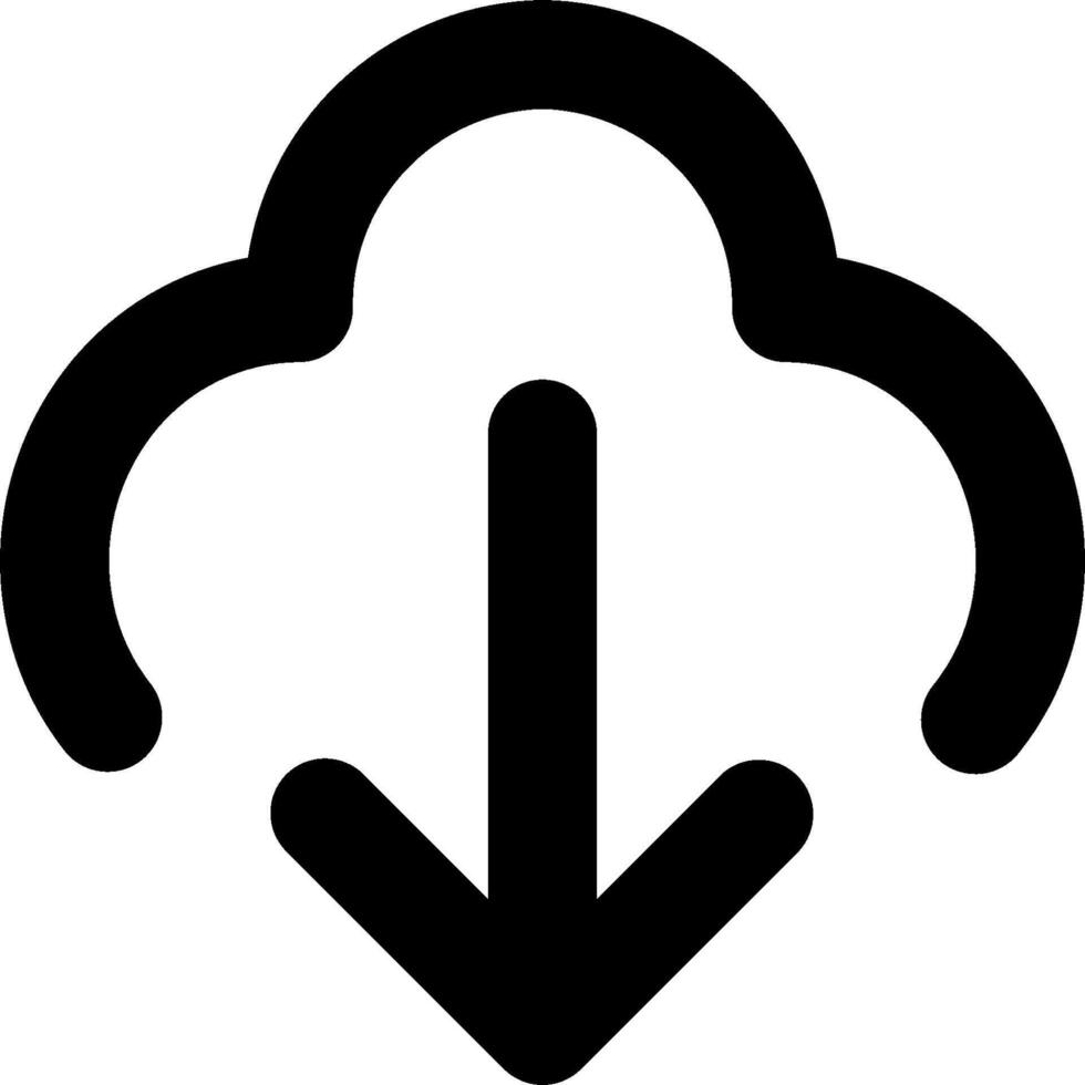 Download cloud icon vector