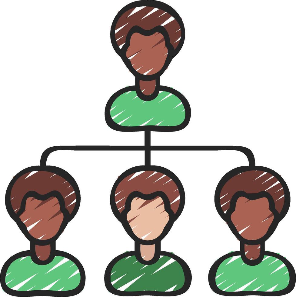 People in a hierarchy illustration vector