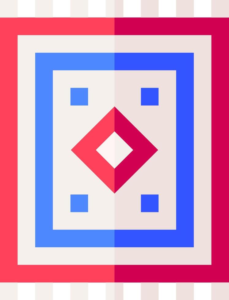 A square with red, blue and white squares vector