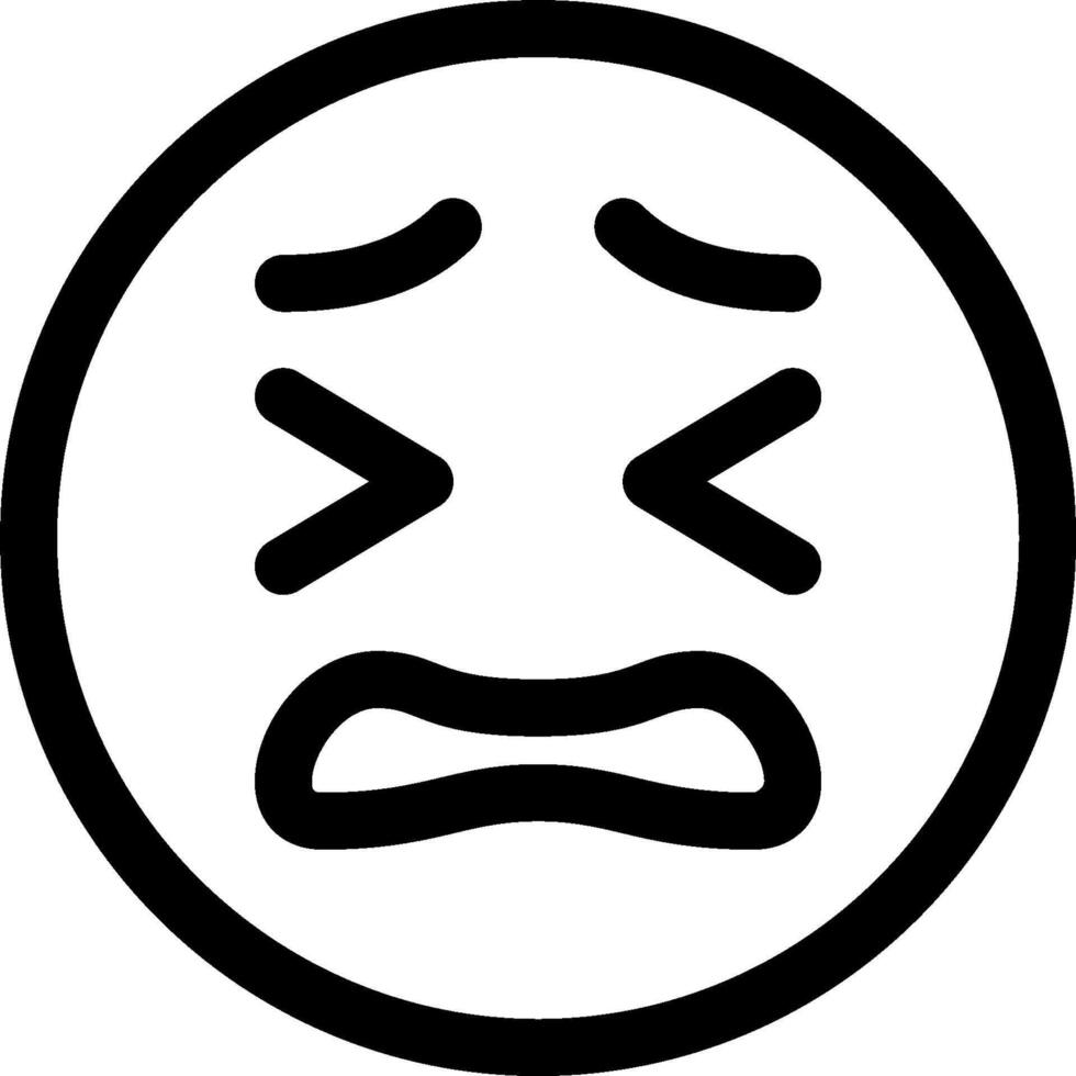 A black and white emoticion icon vector