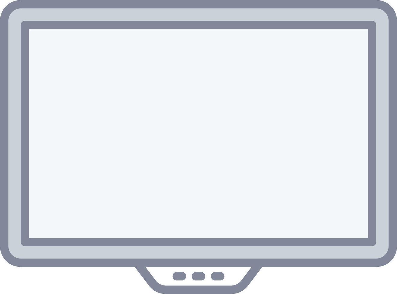 A flat screen monitor with a white background vector