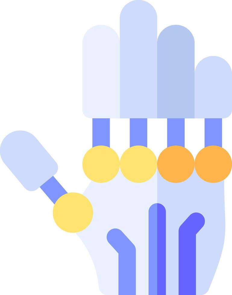 A hand with four fingers and a button vector