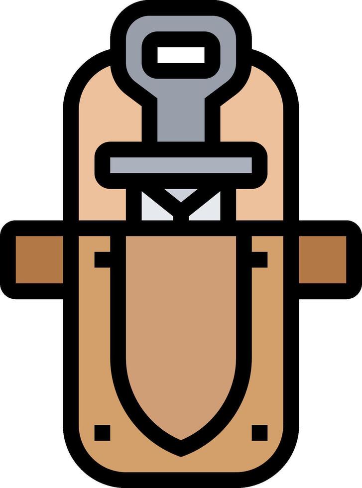 A tool belt with a knife in it vector