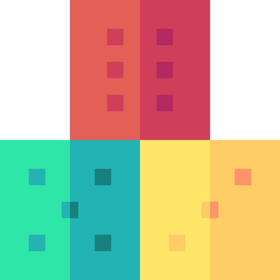 Four colorful squares on a white background vector