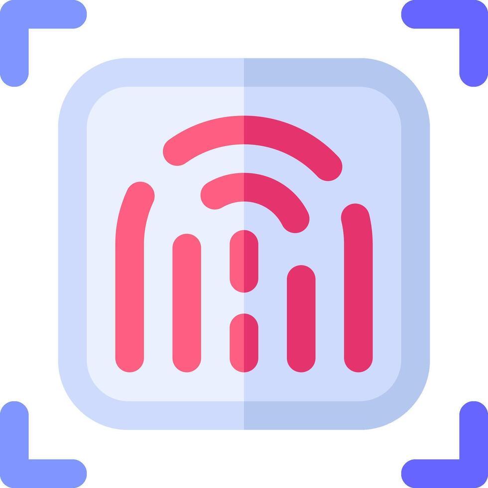 An icon of a fingerprint scanner vector