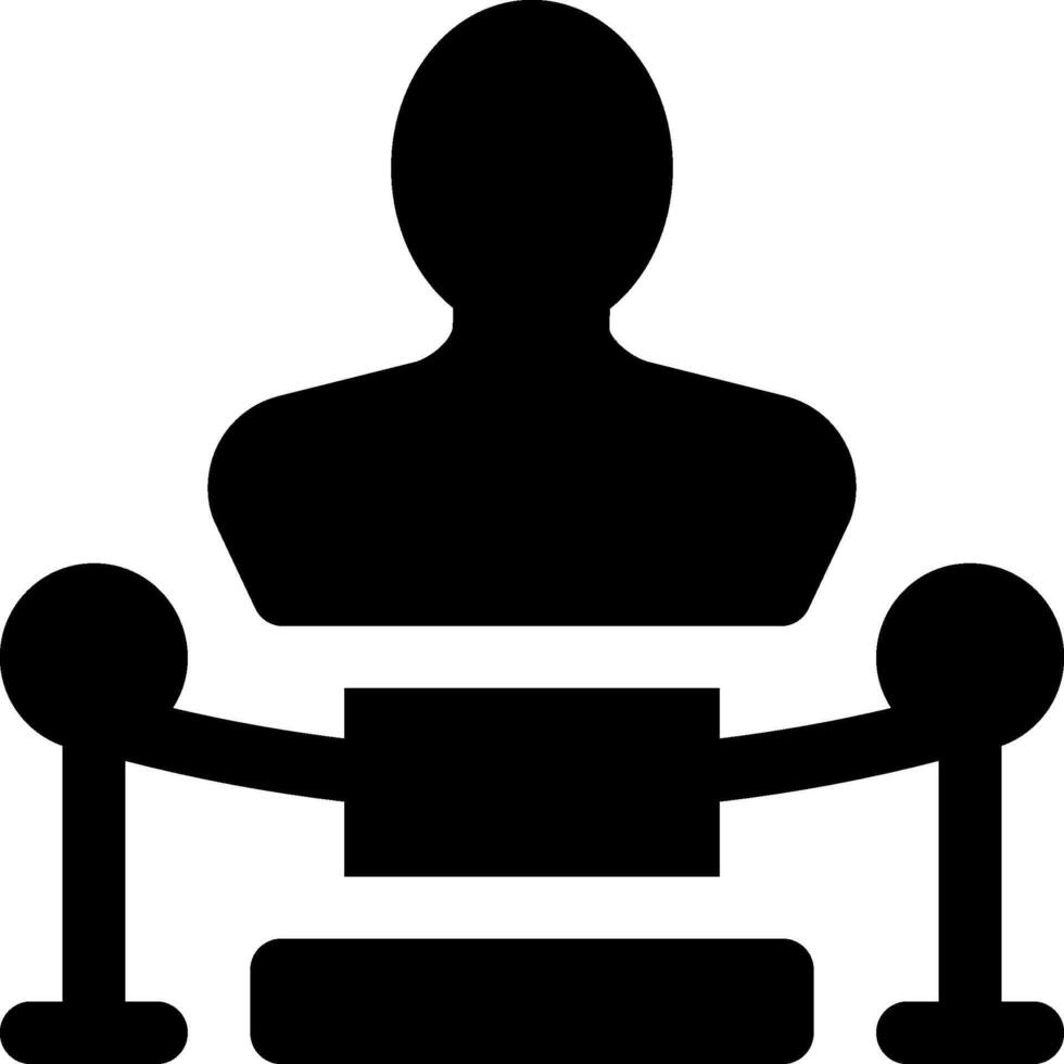 A black silhouette of a person sitting on a chair vector