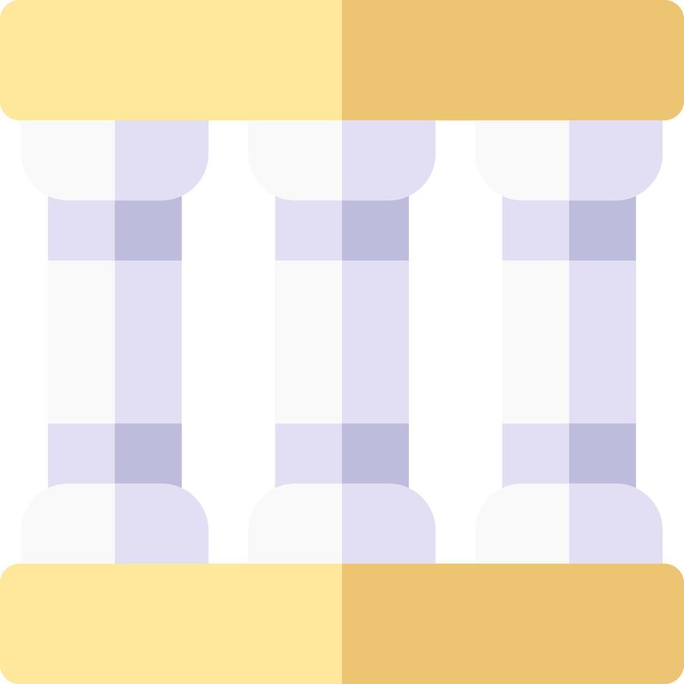 A yellow and white cylinder with three lines vector