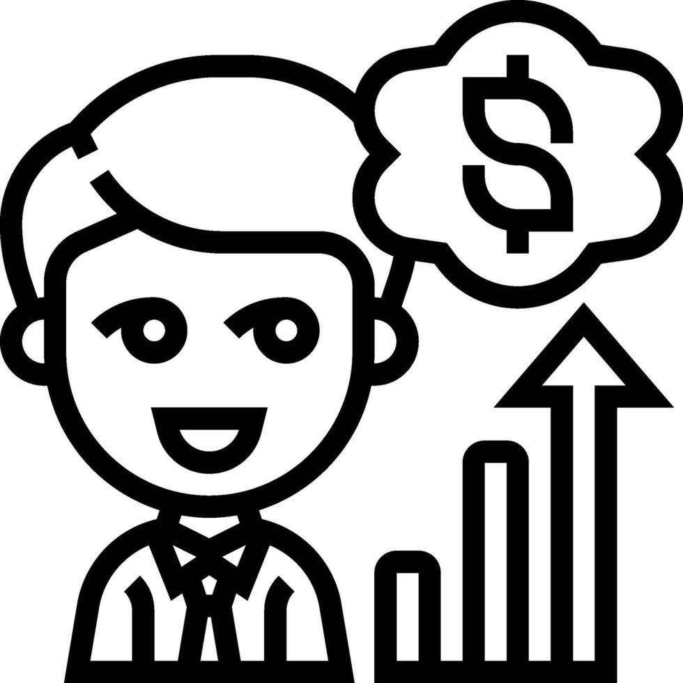 Businessman with dollar sign icon vector