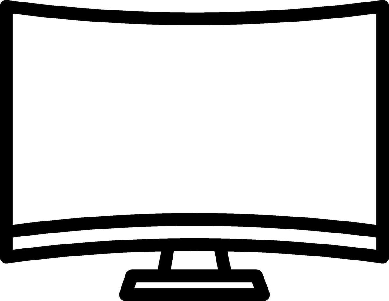 A black and white image of a monitor vector