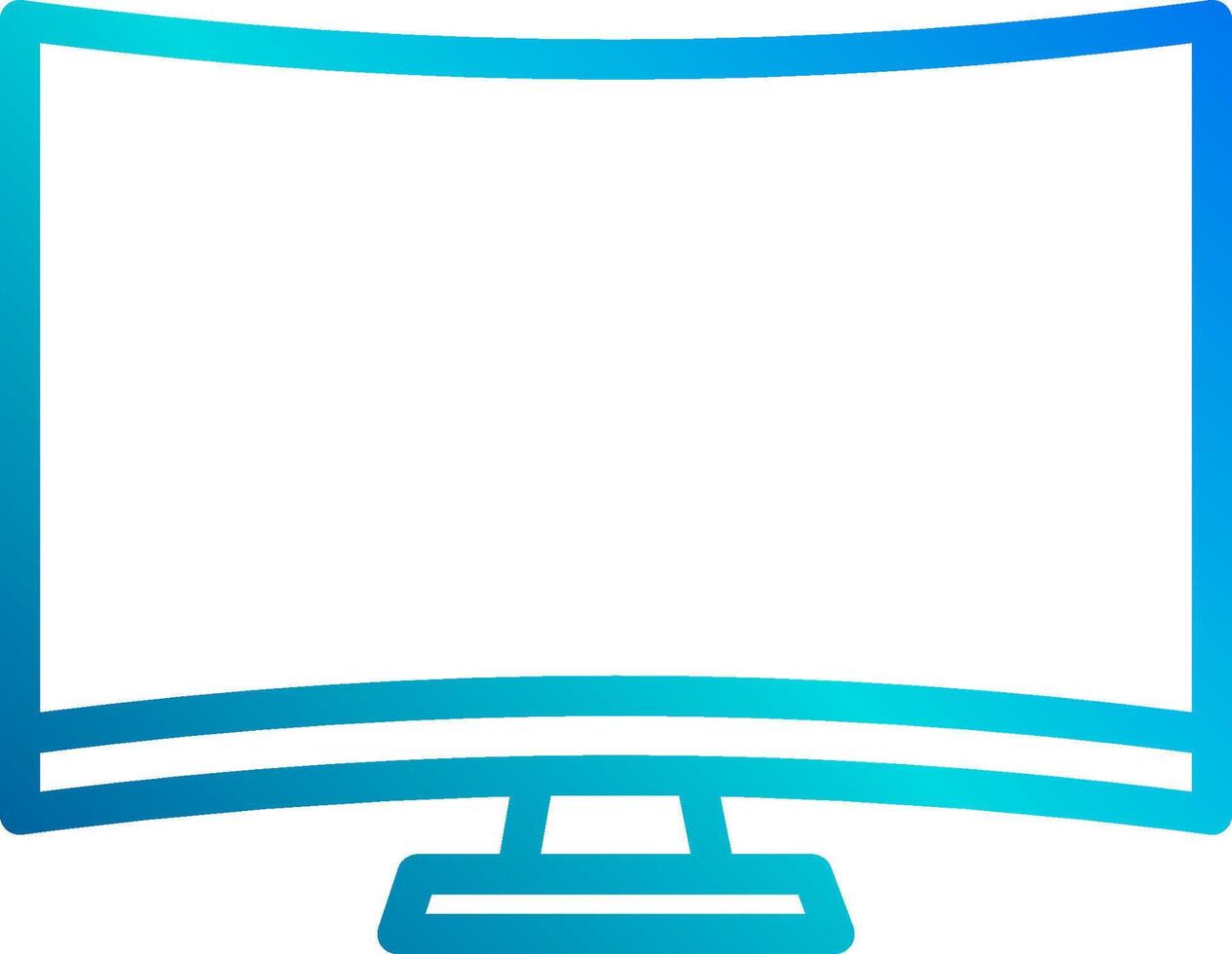 A computer monitor with a curved screen vector
