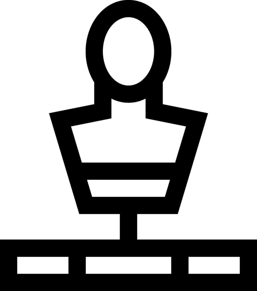 A mannequin is sitting on a table vector