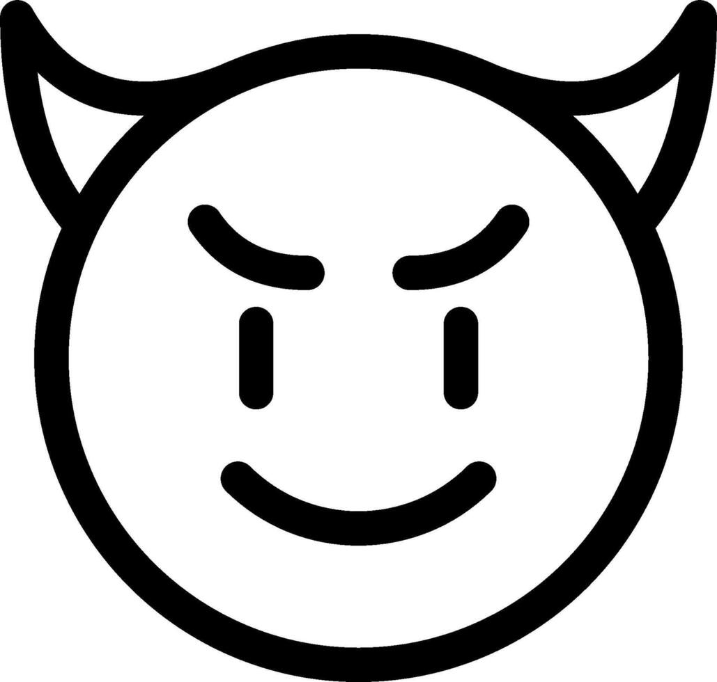 A black and white devil face with horns vector