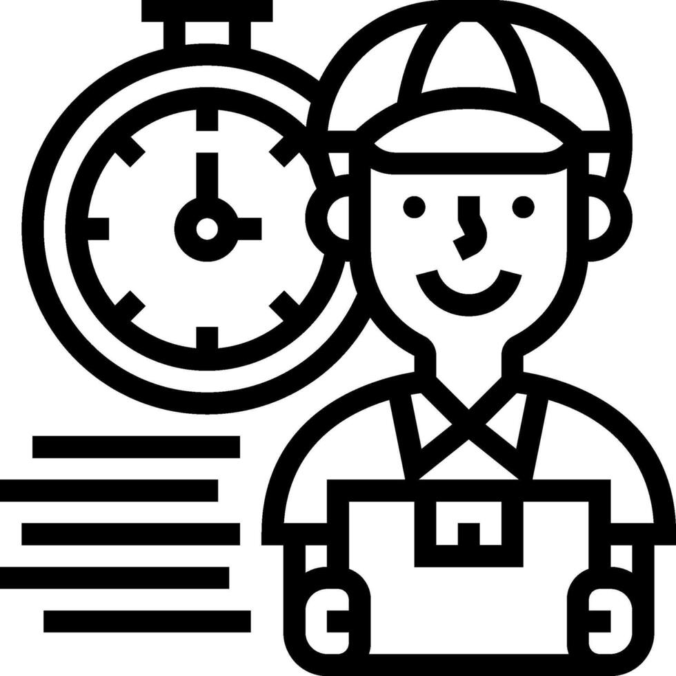Delivery man icon illustration vector