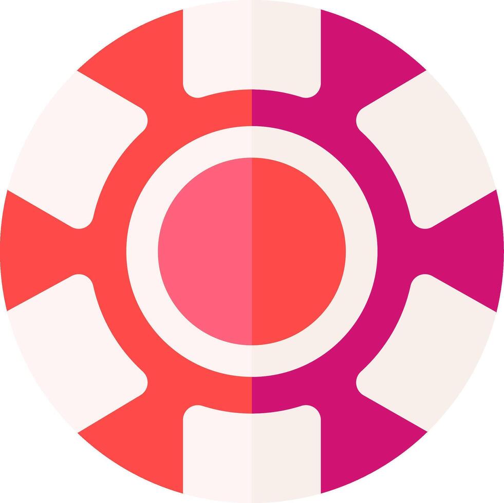 A red and pink circular logo vector