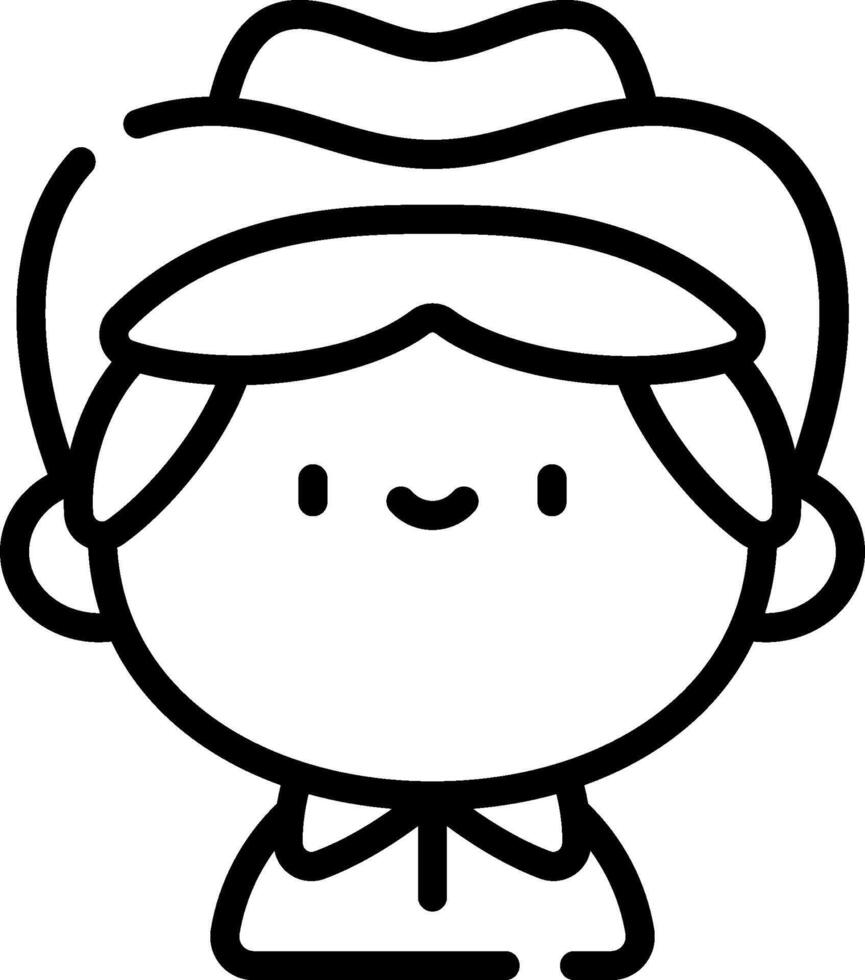A cartoon boy with a hat on his head vector