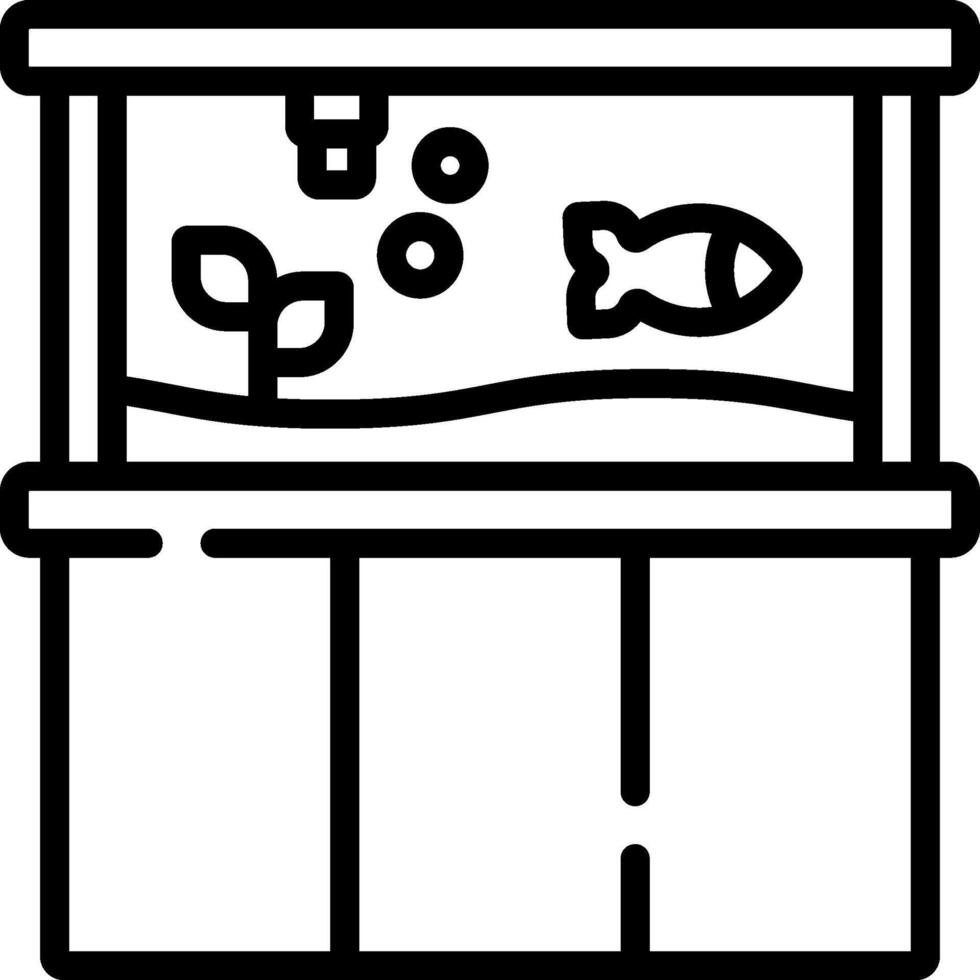 Fish tank icon illustration vector