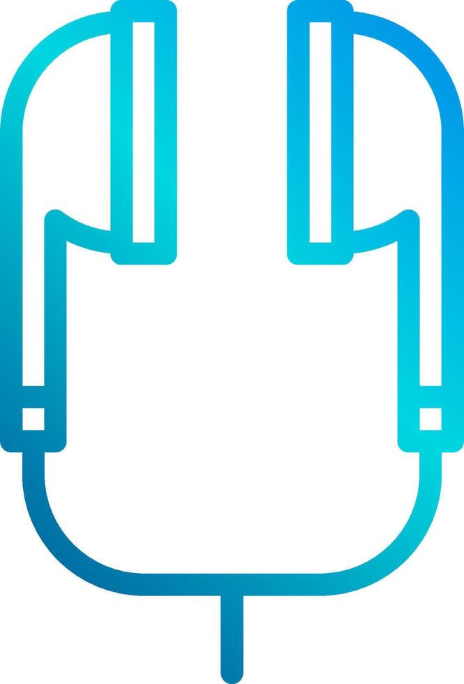 A blue and white logo for a headphone vector