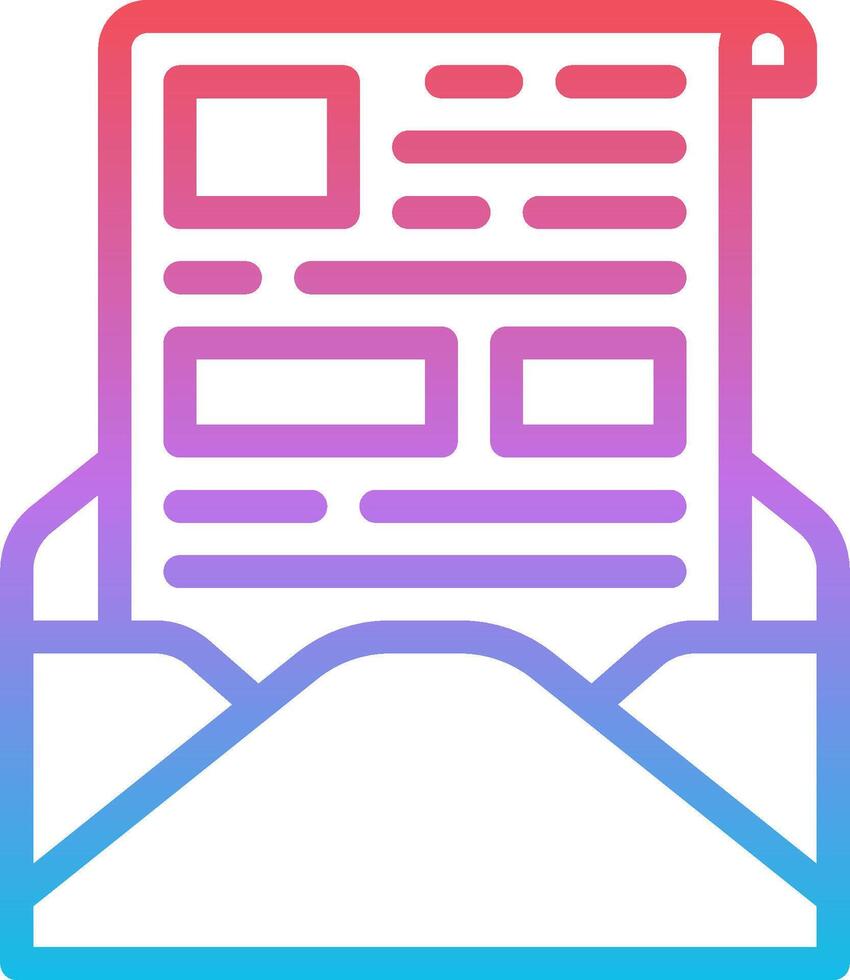 Email newsletter icon vector