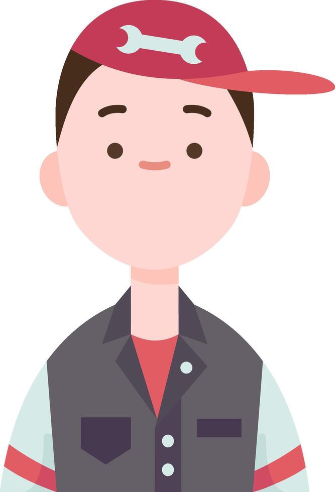 A cartoon man wearing a cap and vest vector