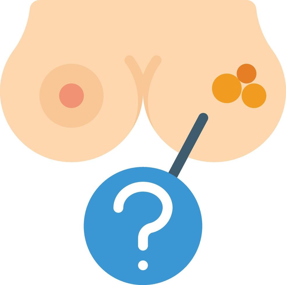 Breast cancer and breast cancer symptoms vector