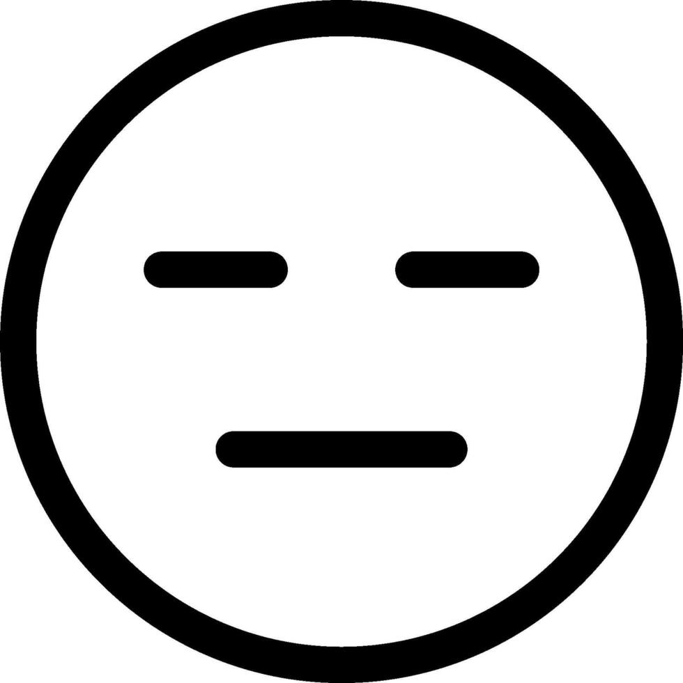 A black and white emoticor with a sad face vector