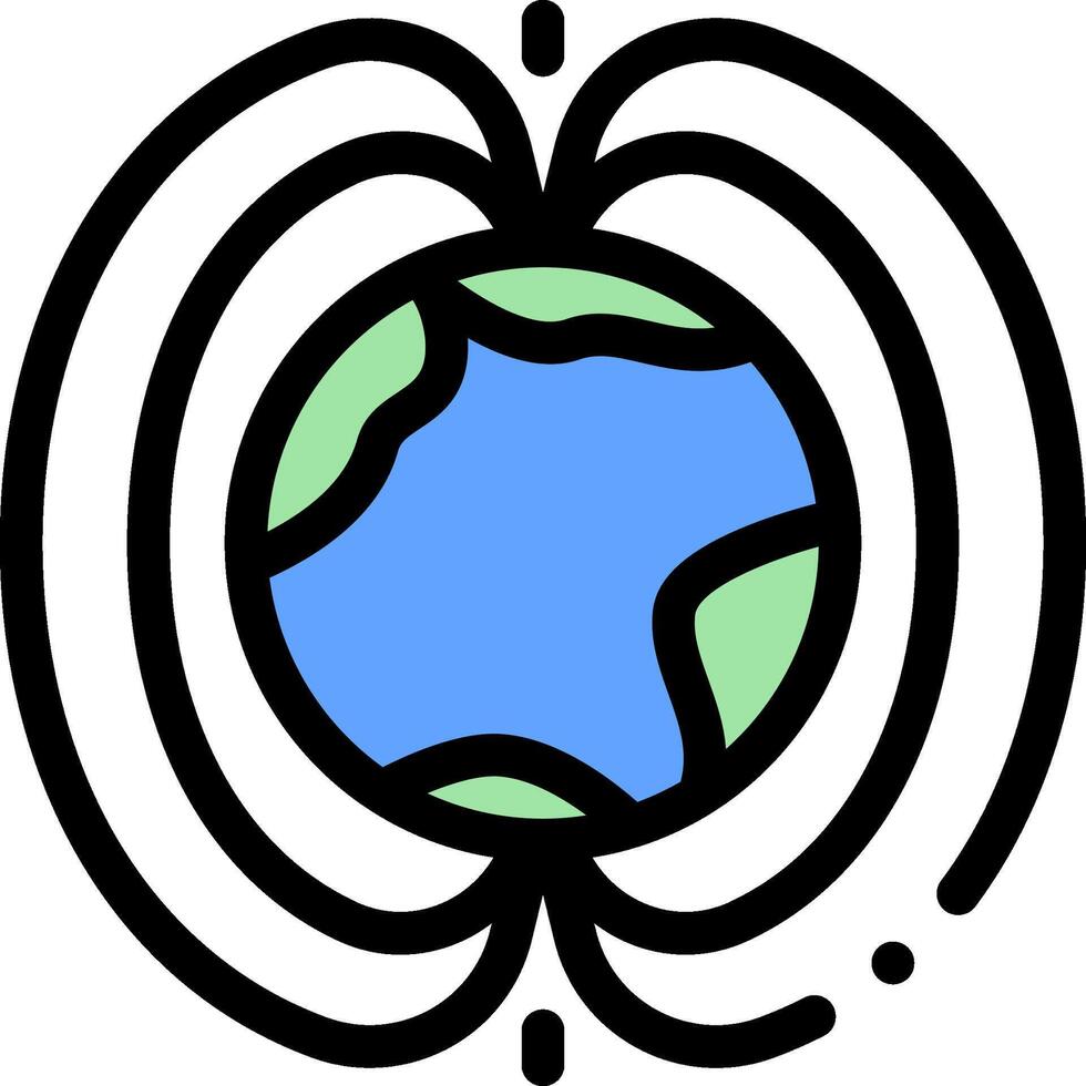 Earth magnet icon vector
