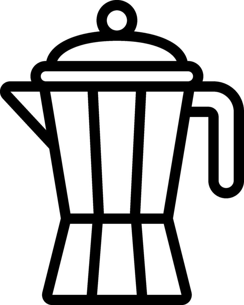 A black and white illustration of a coffee maker vector