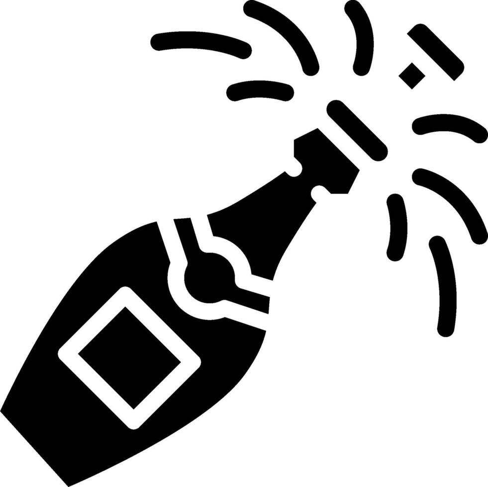 Champagne bottle icon vector