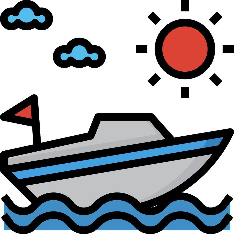 Boat illustration design vector
