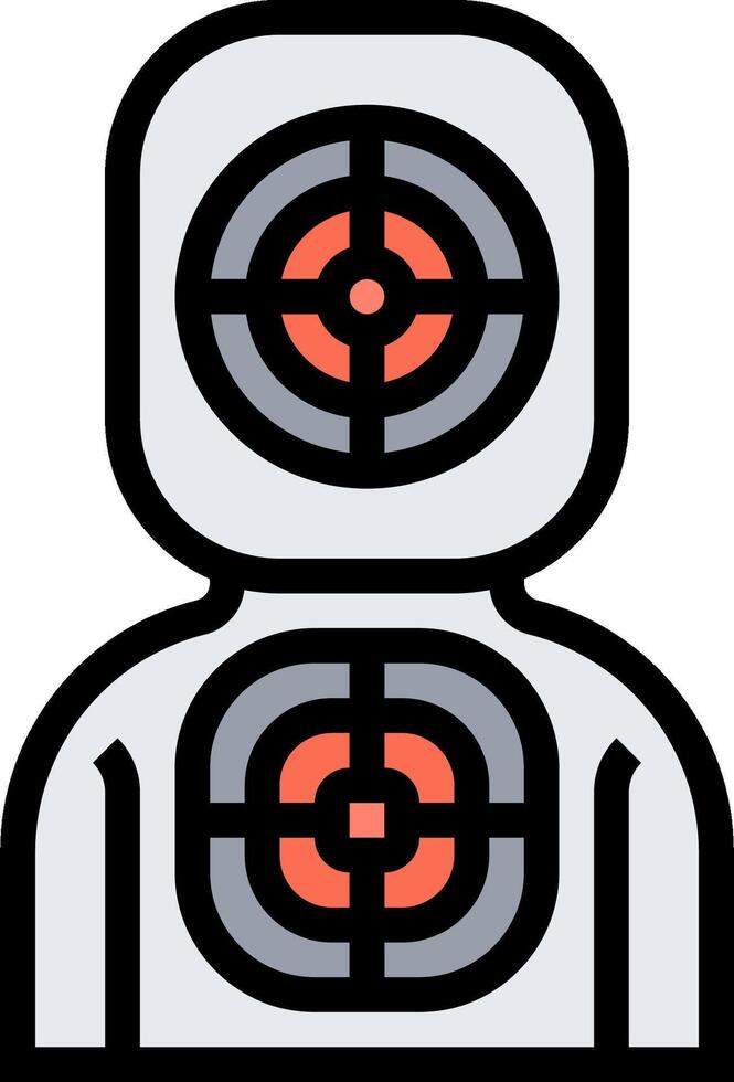 A man with a target on his head vector