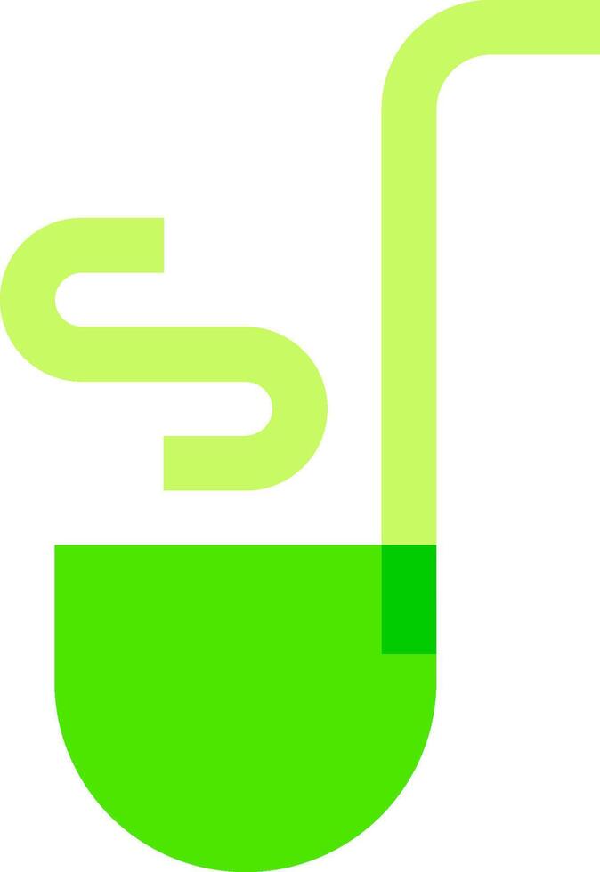 A green pipe with a green liquid in it vector