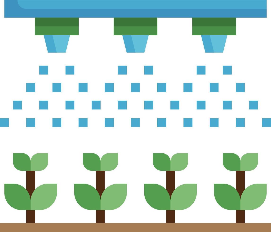 Watering system for plants vector