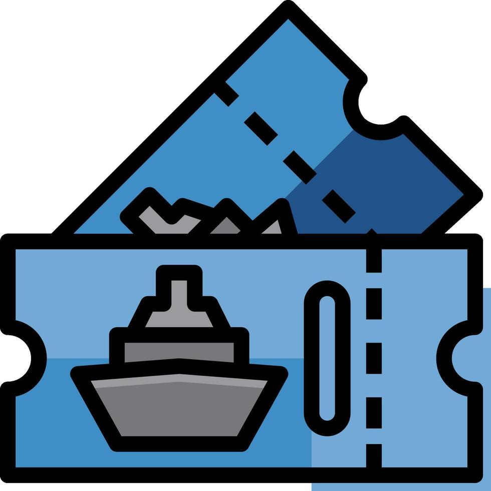 A ticket with a ship on it vector