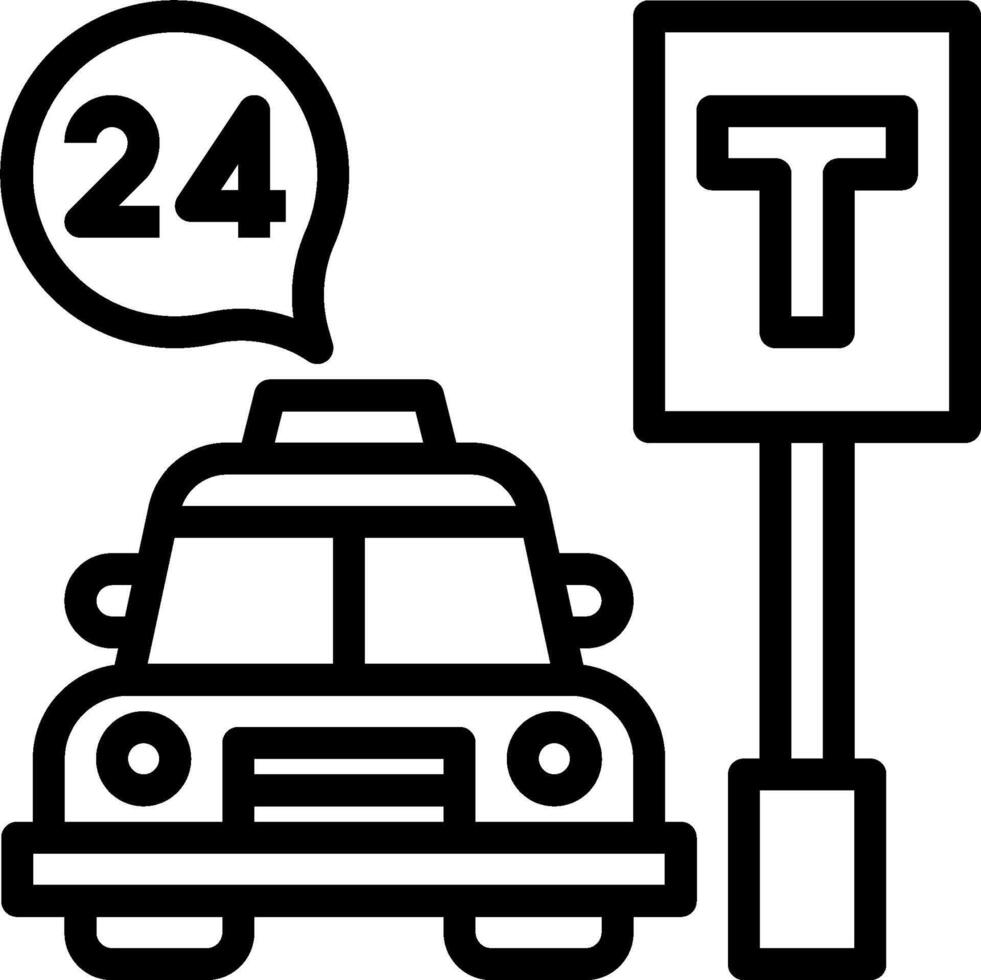 A black and white image of a car and a sign vector