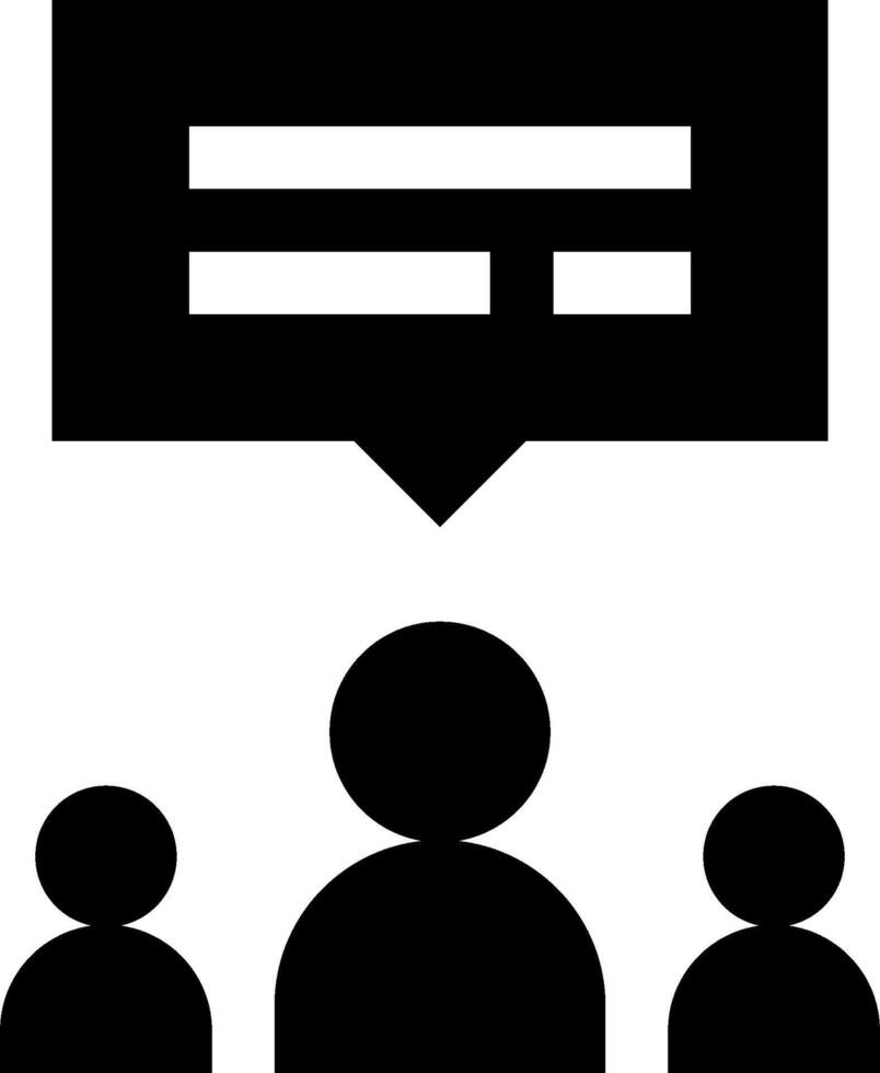 A group of people with a chat bubble over their heads vector