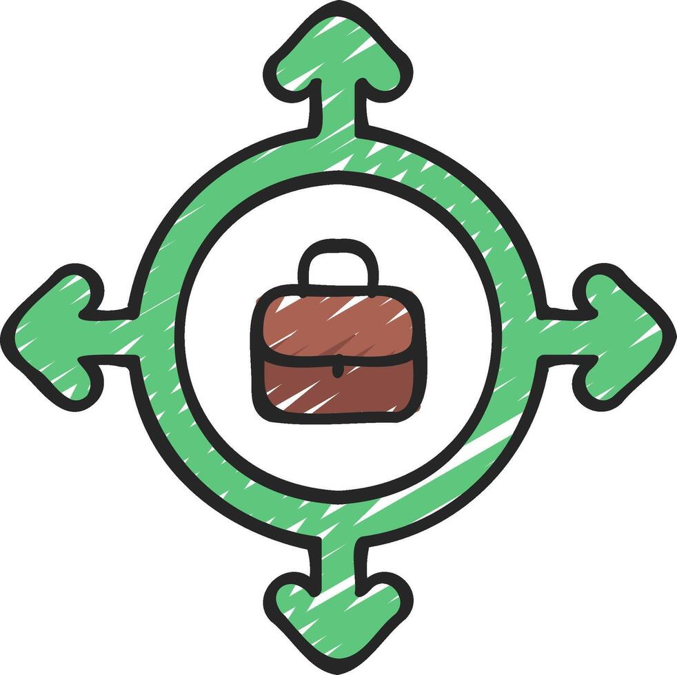 Business icon with briefcase illustration design vector