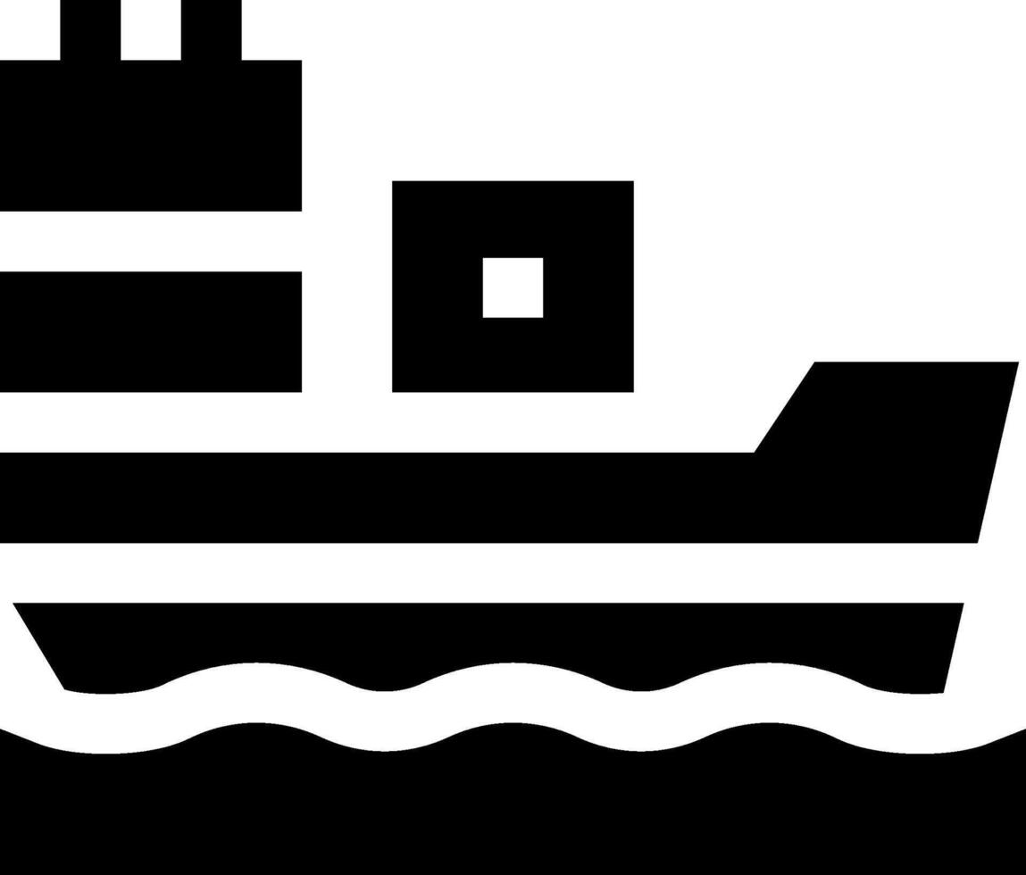 A black and white image of a ship vector