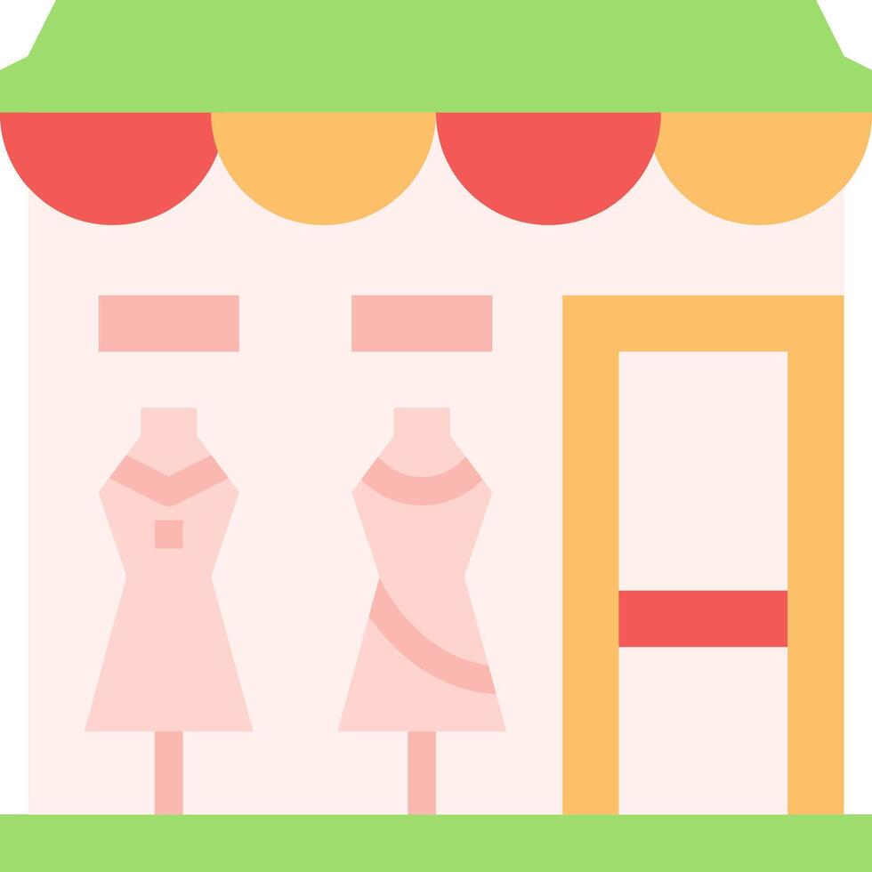 An icon of a dress shop with a mannequin vector