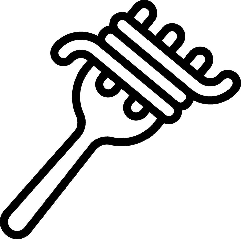 A fork with spaghetti on it vector