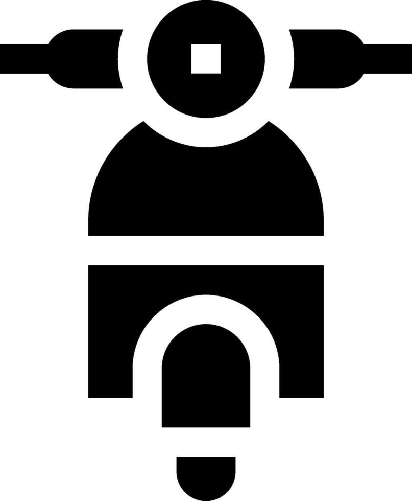 A black and white icon of a motorcycle vector
