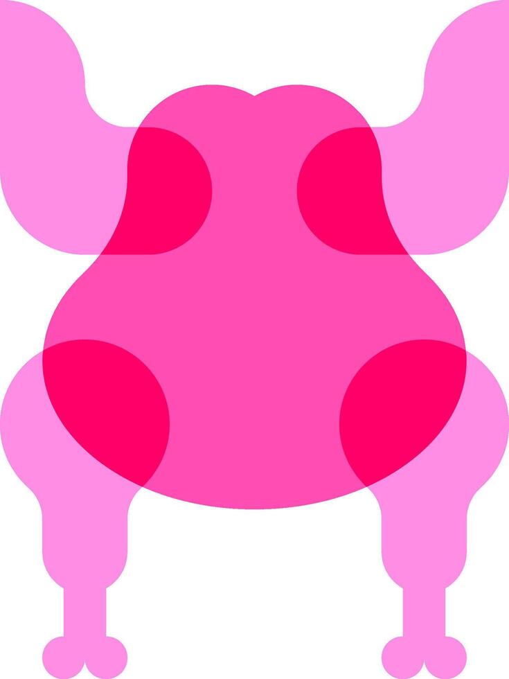 A pink pig with large eyes and a large nose vector